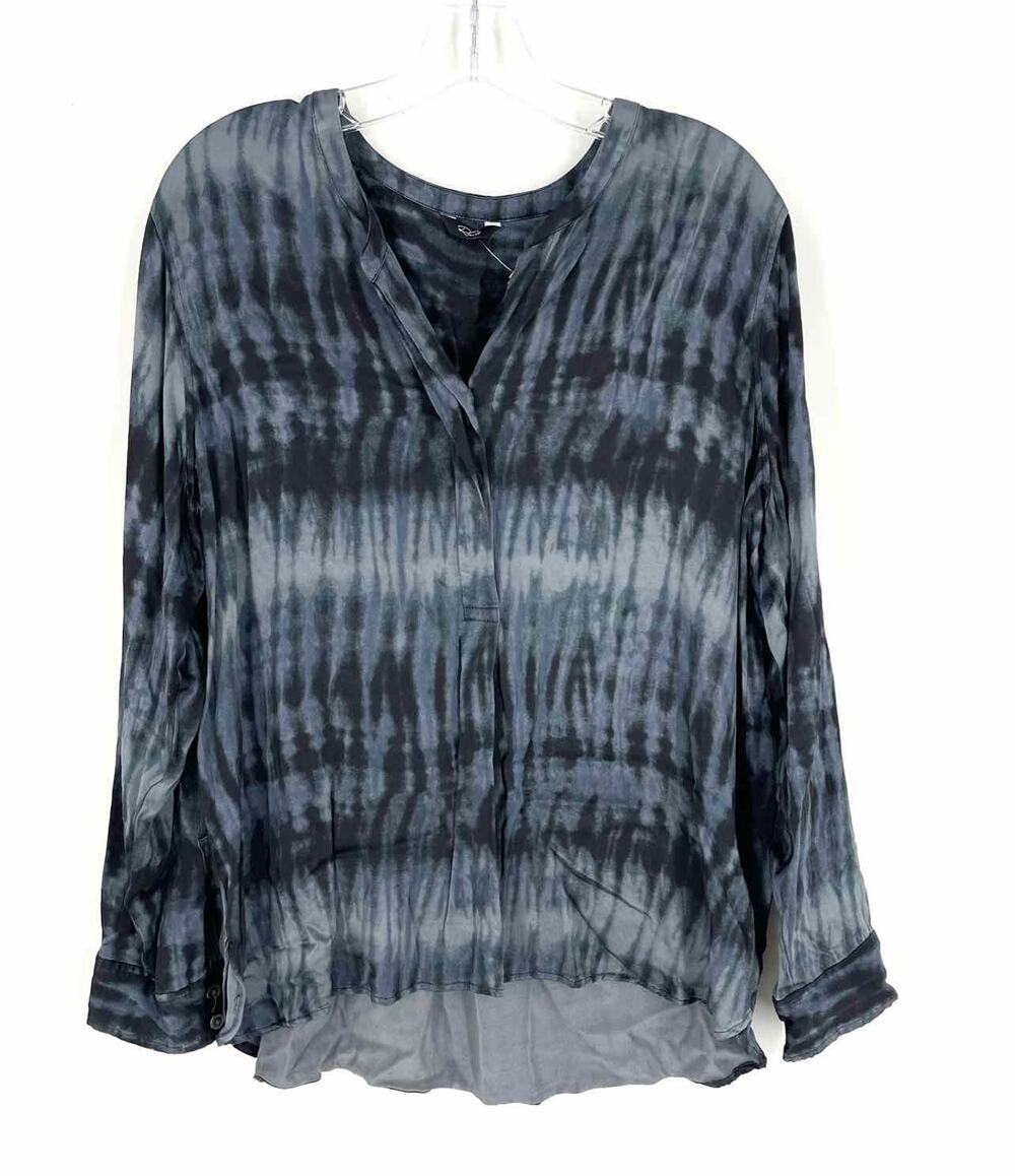 Rails Size XL Dk Slate/Black Tie Dye Buttons Designer Top-Long Sleeve